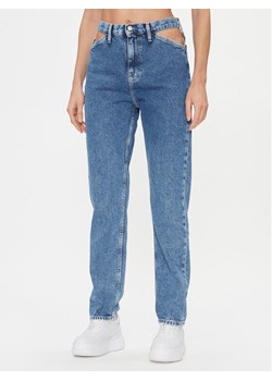 Calvin Klein Jeans Jeansy Authentic Slim Straight Cut Out J20J222433 Niebieski Slim Fit ze sklepu MODIVO w kategorii Jeansy damskie - zdjęcie 182701117