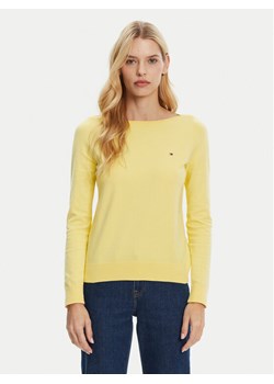 Tommy Hilfiger Sweter WW0WW40099 Żółty Regular Fit ze sklepu MODIVO w kategorii Swetry damskie - zdjęcie 182701178