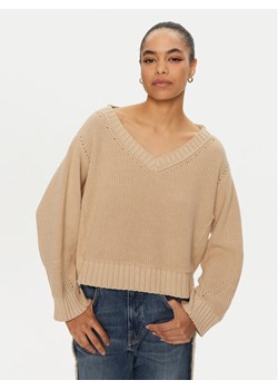 PINKO Sweter Spiga 102803 A1KP Beżowy Regular Fit ze sklepu MODIVO w kategorii Swetry damskie - zdjęcie 182701245