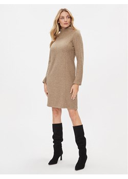 Tom Tailor Sukienka dzianinowa 1039164 Beżowy Regular Fit ze sklepu MODIVO w kategorii Sukienki - zdjęcie 182701258