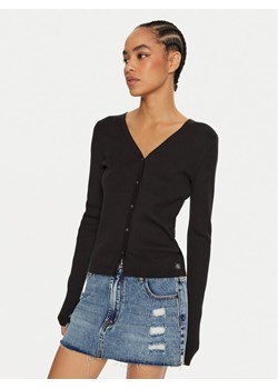 Calvin Klein Jeans Kardigan J20J224239 Czarny Regular Fit ze sklepu MODIVO w kategorii Swetry damskie - zdjęcie 182701289