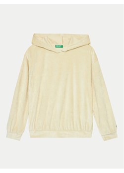 United Colors Of Benetton Bluza 37JBC203V Beżowy Relaxed Fit ze sklepu MODIVO w kategorii Bluzy dziewczęce - zdjęcie 182701475