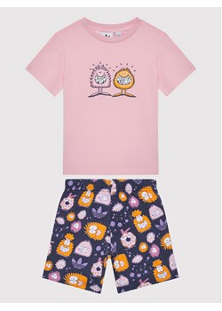 adidas Komplet t-shirt i szorty sportowe KEVIN LYONS HC1985 Różowy Regular Fit ze sklepu MODIVO w kategorii Komplety dziewczęce - zdjęcie 182701476