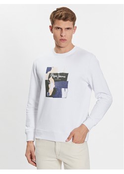 Pepe Jeans Bluza PM582479 Biały Regular Fit ze sklepu MODIVO w kategorii Bluzy męskie - zdjęcie 182701538