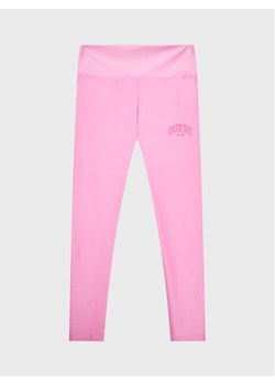 Guess Legginsy J3RB00 MC01P Różowy Slim Fit ze sklepu MODIVO w kategorii Spodnie dziewczęce - zdjęcie 182701699