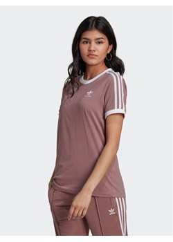 adidas T-Shirt adicolor 3-Stripes HL6689 Różowy Regular Fit ze sklepu MODIVO w kategorii Bluzki damskie - zdjęcie 182701749