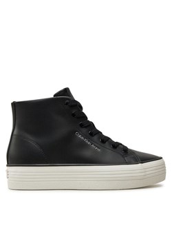 Calvin Klein Jeans Sneakersy Bold Vulc Flatf Mid Lth In YW0YW01634 Czarny ze sklepu MODIVO w kategorii Buty sportowe damskie - zdjęcie 182701878
