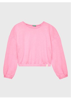 United Colors Of Benetton Bluza 3UHRC10AT Różowy Regular Fit ze sklepu MODIVO w kategorii Bluzy dziewczęce - zdjęcie 182702066