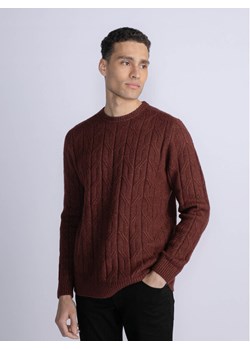 Petrol Industries Sweter M-3030-KWR250 Brązowy Regular Fit ze sklepu MODIVO w kategorii Swetry męskie - zdjęcie 182702158