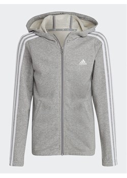 adidas Bluza Essentials 3-Stripes IC3635 Szary Slim Fit ze sklepu MODIVO w kategorii Bluzy chłopięce - zdjęcie 182702299