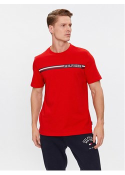 Tommy Hilfiger T-Shirt Monotype MW0MW33688 Czerwony Regular Fit ze sklepu MODIVO w kategorii T-shirty męskie - zdjęcie 182702366