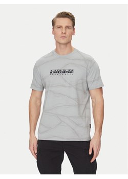 Napapijri T-Shirt B-Cellini NP0A4ILS Szary Regular Fit ze sklepu MODIVO w kategorii T-shirty męskie - zdjęcie 182702378