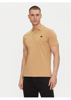 Timberland Polo TB0A6VDP Beżowy Regular Fit ze sklepu MODIVO w kategorii T-shirty męskie - zdjęcie 182703165