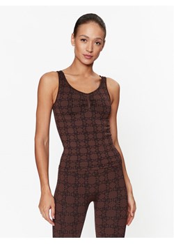 Guess Top V3BP06 ZZ04N Brązowy Slim Fit ze sklepu MODIVO w kategorii Bluzki damskie - zdjęcie 182703177
