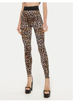 Elisabetta Franchi Legginsy PA-056-47E2-V190 Brązowy Slim Fit ze sklepu MODIVO w kategorii Spodnie damskie - zdjęcie 182703189