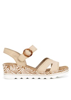 Rieker Sandały 67173-60 Beżowy ze sklepu MODIVO w kategorii Sandały damskie - zdjęcie 182703287