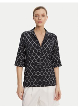 Max Mara Beachwear Bluzka Prugna 2516951019 Czarny Regular Fit ze sklepu MODIVO w kategorii Bluzki damskie - zdjęcie 182703417