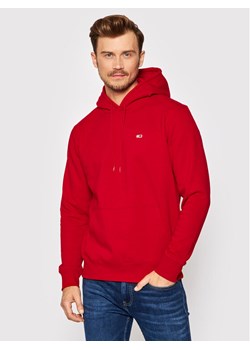 Tommy Jeans Bluza Tjm Fleece DM0DM09593 Czerwony Regular Fit ze sklepu MODIVO w kategorii Bluzy męskie - zdjęcie 182703439