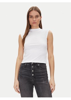 Calvin Klein Top Liquid Touch Top K20K208422 Biały Slim Fit ze sklepu MODIVO w kategorii Bluzki damskie - zdjęcie 182703567