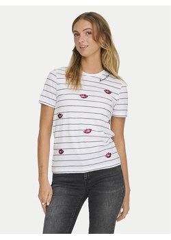 ONLY T-Shirt Kita 15332698 Biały Regular Fit ze sklepu MODIVO w kategorii Bluzki damskie - zdjęcie 182703598