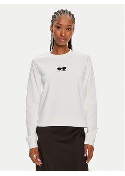 KARL LAGERFELD Bluza 245W1813 Biały Regular Fit ze sklepu MODIVO w kategorii Bluzy damskie - zdjęcie 182703695