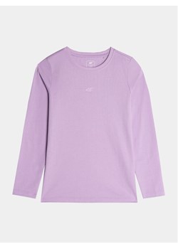 4F Bluzka 4FJAW23TLONF141 Fioletowy Regular Fit ze sklepu MODIVO w kategorii Bluzki dziewczęce - zdjęcie 182703837