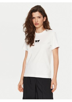 KARL LAGERFELD T-Shirt A1W17021 Biały Regular Fit ze sklepu MODIVO w kategorii Bluzki damskie - zdjęcie 182704177