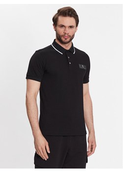 EA7 Emporio Armani Polo 3RPF24 PJ5SZ 1200 Czarny Regular Fit ze sklepu MODIVO w kategorii T-shirty męskie - zdjęcie 182704355