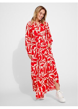ONLY Sukienka koszulowa Helena 15315463 Czerwony Loose Fit ze sklepu MODIVO w kategorii Sukienki - zdjęcie 182704386