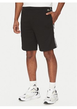 Lacoste Szorty sportowe GH9896 Czarny Regular Fit ze sklepu MODIVO w kategorii Spodenki męskie - zdjęcie 182704447