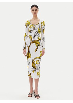 Versace Jeans Couture Sukienka codzienna 78HAO920 JS471 Biały Regular Fit ze sklepu MODIVO w kategorii Sukienki - zdjęcie 182704475