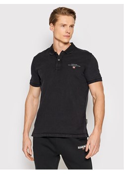 Napapijri Polo Elbas NP0A4GB4 Czarny Regular Fit ze sklepu MODIVO w kategorii T-shirty męskie - zdjęcie 182704919