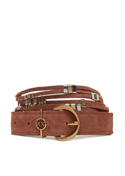 PINKO Pasek Damski Promethea H3 20251 PLT01 104803 A2GK Brązowy ze sklepu MODIVO w kategorii Paski damskie - zdjęcie 182704926