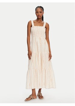 Seafolly Sukienka letnia Shirred 55402-DR Beżowy Regular Fit ze sklepu MODIVO w kategorii Sukienki - zdjęcie 182704955
