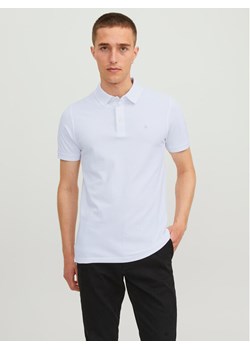 Jack&Jones Polo Paulos 12136668 Biały Slim Fit ze sklepu MODIVO w kategorii T-shirty męskie - zdjęcie 182705017