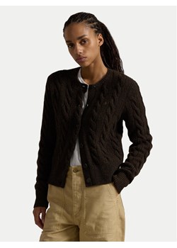 Polo Ralph Lauren Kardigan 211910443019 Brązowy Regular Fit ze sklepu MODIVO w kategorii Swetry damskie - zdjęcie 182705118