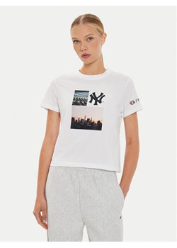 Champion T-Shirt League LA Dodgers 116469 Biały Regular Fit ze sklepu MODIVO w kategorii Bluzki damskie - zdjęcie 182705267