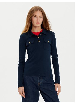 Tommy Hilfiger Polo WW0WW45308 Granatowy Slim Fit ze sklepu MODIVO w kategorii Bluzki damskie - zdjęcie 182705287