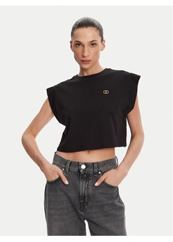 TWINSET Top 251TT2043 Czarny Regular Fit ze sklepu MODIVO w kategorii Bluzki damskie - zdjęcie 182705327