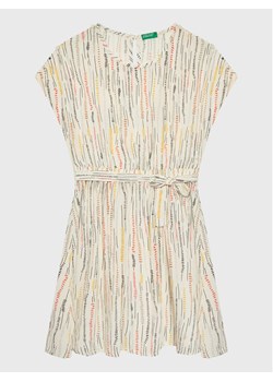 United Colors Of Benetton Sukienka letnia 4YRTCV017 Beżowy Regular Fit ze sklepu MODIVO w kategorii Sukienki dziewczęce - zdjęcie 182705339