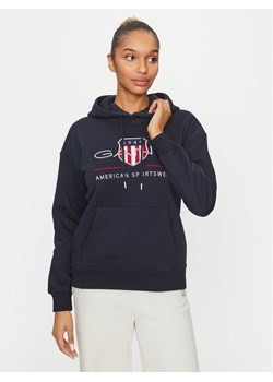 Gant Bluza Archive Shield 4204567 Granatowy Relaxed Fit ze sklepu MODIVO w kategorii Bluzy damskie - zdjęcie 182705379