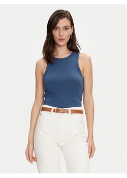 Tommy Hilfiger Top WW0WW38635 Niebieski Slim Fit ze sklepu MODIVO w kategorii Bluzki damskie - zdjęcie 182705557