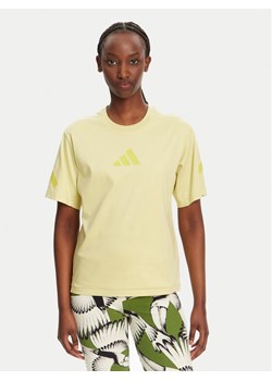 adidas T-Shirt Z.N.E. JC5400 Żółty Regular Fit ze sklepu MODIVO w kategorii Bluzki damskie - zdjęcie 182705595