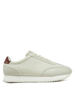 Calvin Klein Jeans Sneakersy Runner Laceup Tc YM0YM01187 Beżowy ze sklepu MODIVO w kategorii Buty sportowe męskie - zdjęcie 182705758