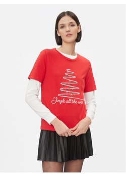 Vila T-Shirt 14090227 Czerwony Regular Fit ze sklepu MODIVO w kategorii Bluzki damskie - zdjęcie 182705799
