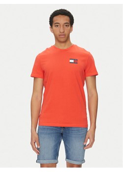 Tommy Jeans T-Shirt Essential DM0DM20740 Pomarańczowy Slim Fit - id: 0000304721809 - marki Tommy Jeans - 182705808 Tommy Jeans T-Shirt Essential DM0DM20740 Pomarańczowy Slim Fit ze sklepu MODIVO w kategorii T-shirty męskie - zdjęcie 182705808