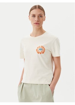 Quiksilver T-Shirt EQWZT03181 Beżowy Relaxed Fit ze sklepu MODIVO w kategorii Bluzki damskie - zdjęcie 182705996