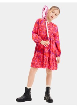 Desigual Sukienka elegancka 23WGVW03 Czerwony Regular Fit ze sklepu MODIVO w kategorii Sukienki dziewczęce - zdjęcie 182706288