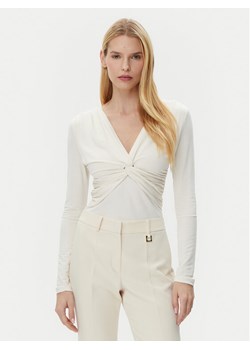 BOSS Bluzka Eulori 50534546 Beżowy Slim Fit ze sklepu MODIVO w kategorii Bluzki damskie - zdjęcie 182706336