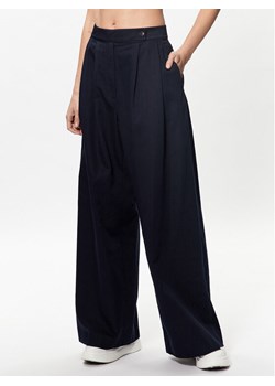 Tommy Hilfiger Spodnie materiałowe WW0WW38596 Granatowy Wide Leg ze sklepu MODIVO w kategorii Spodnie damskie - zdjęcie 182706375